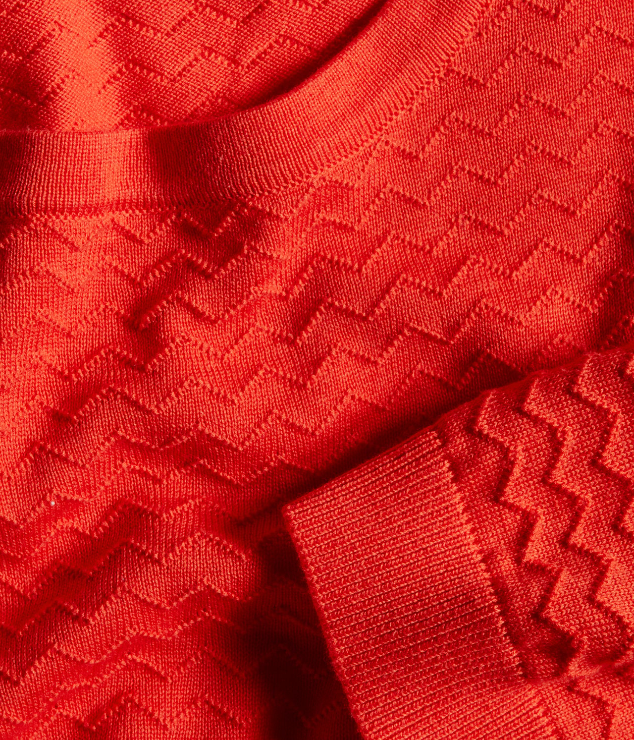 Sweter z dzianiny we wzory - Czerwony - 5