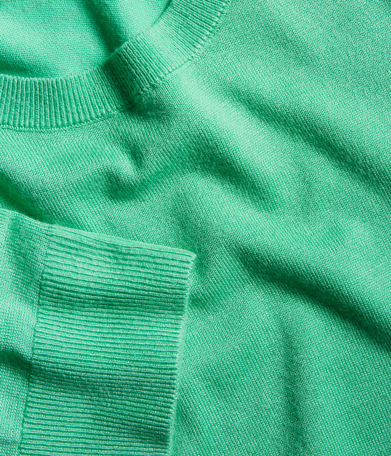Sweter z krótkim rękawem - Zielony - 4