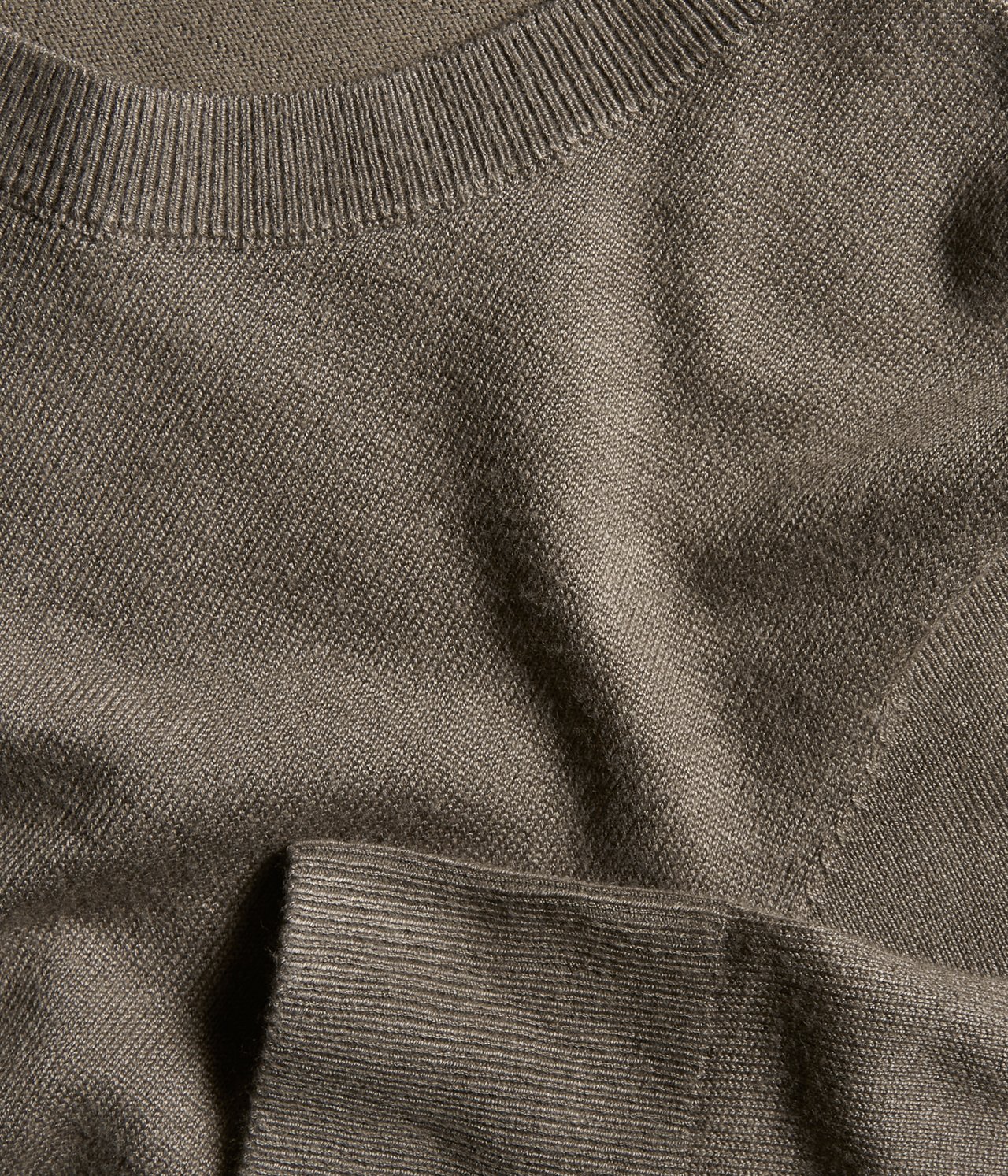 Strikket genser med kort arm - Brun - 5