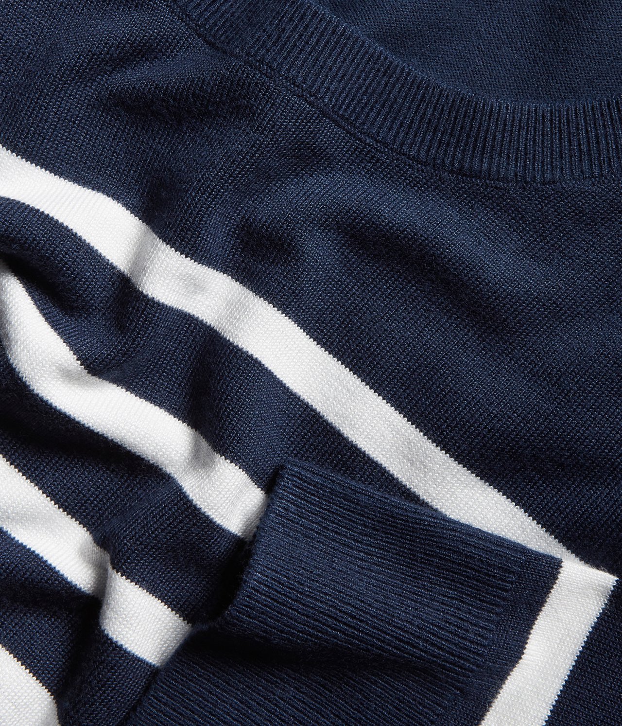 Sweter z krótkim rękawem - Ciemnoniebieski - 5