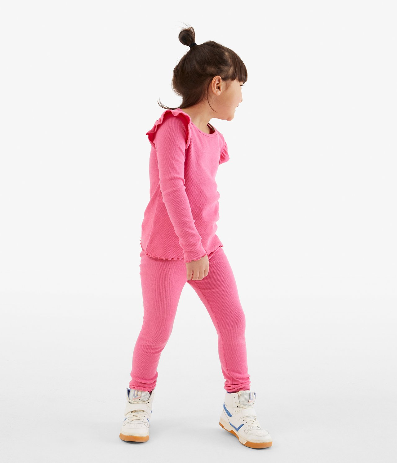 Ribatut leggingsit - Pinkki - 2