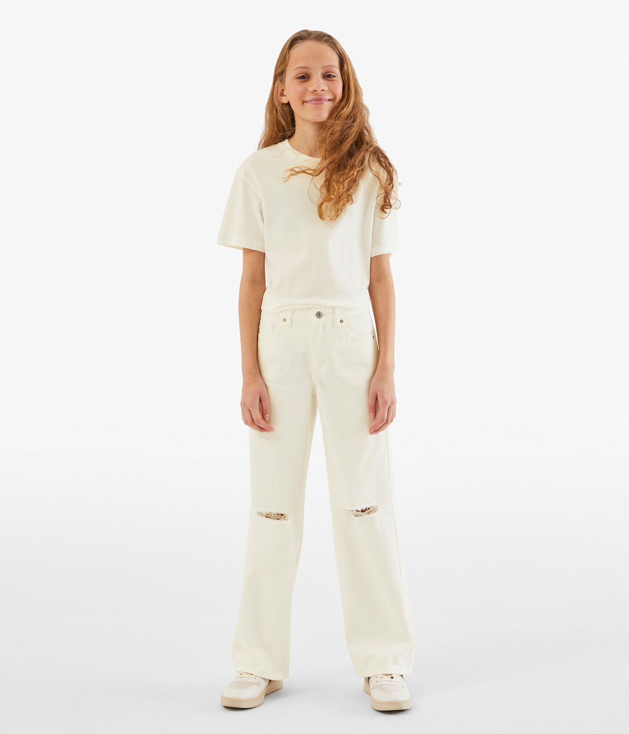 Jeans wide fit mid waist - Offwhite - 2
