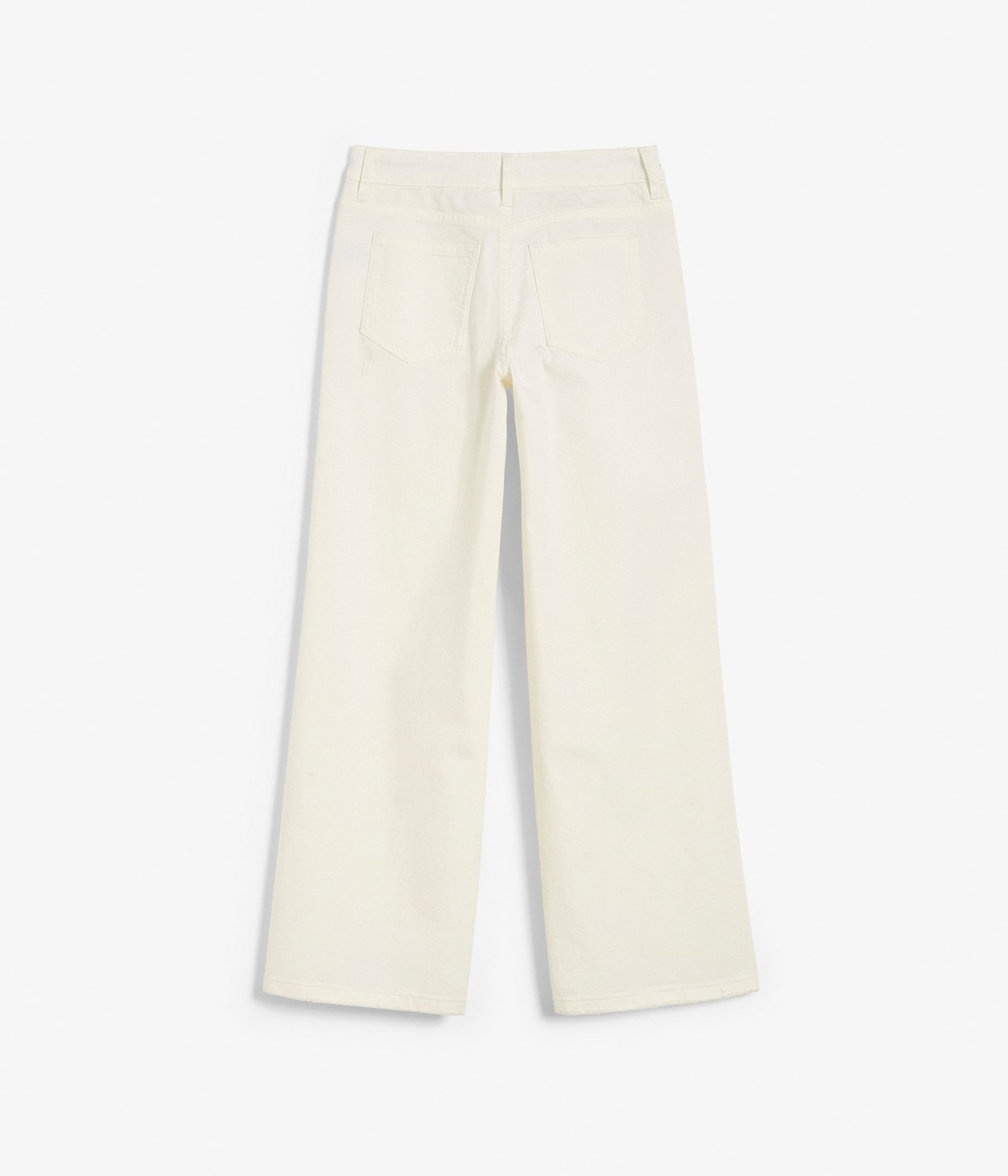 Jeans wide fit mid waist Luonnonvalkoinen - null - 8