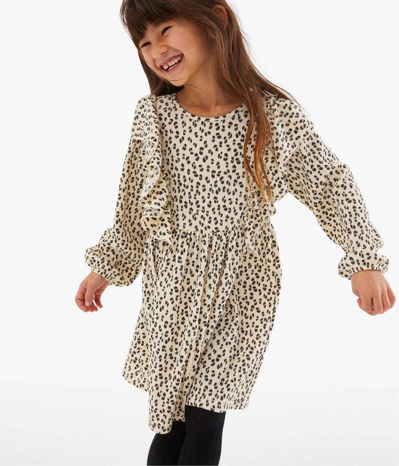 Leopardikuvioinen mekko - Vaaleanbeige - 4
