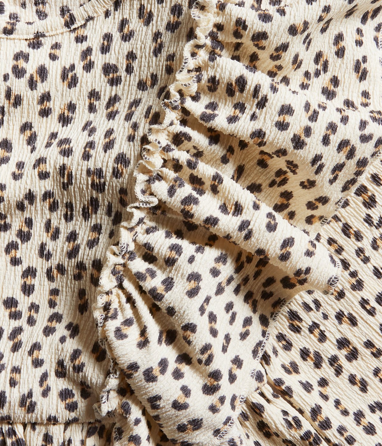 Leopardmönstrad klänning Ljusbeige - null - 4