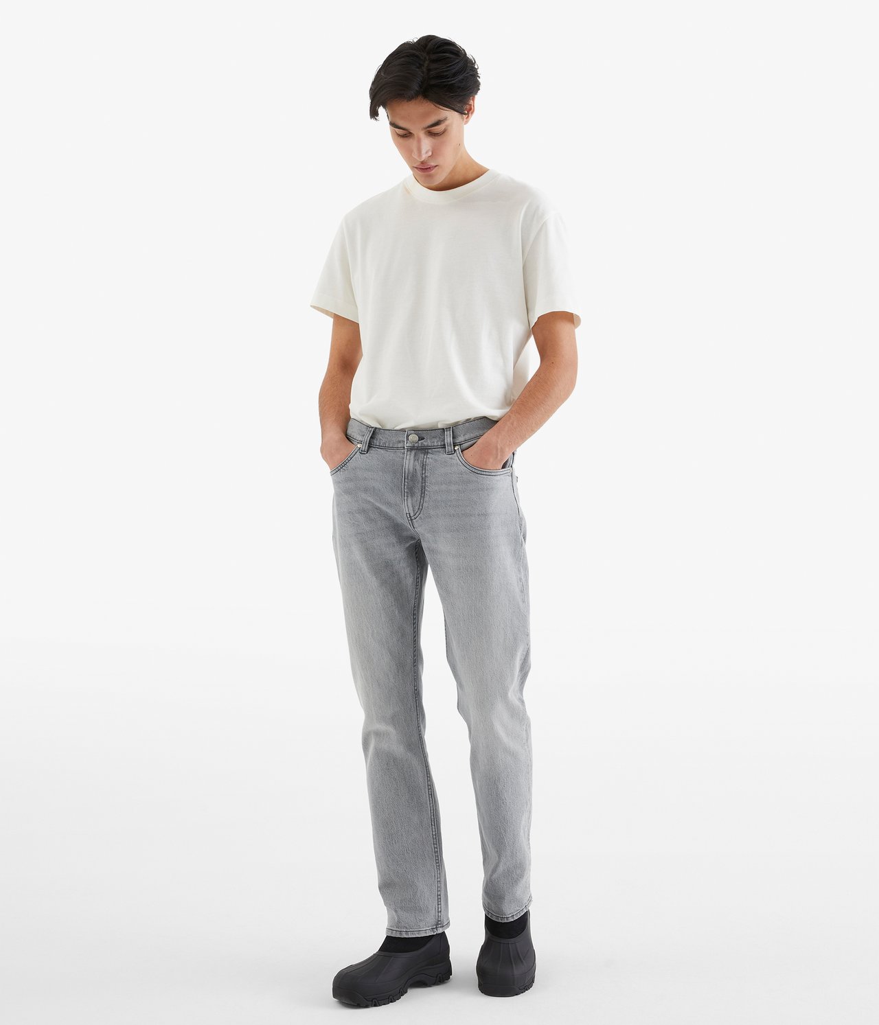 Hank regular jeans - Ljusgrå - 189cm / Storlek: 33/34 - 2