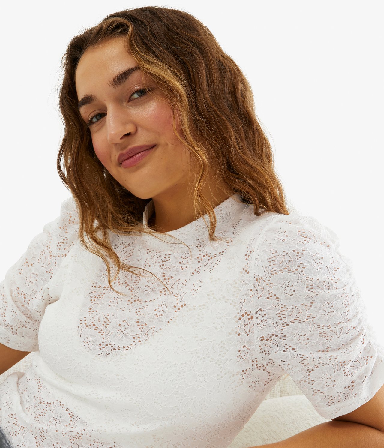 Top koronkowy - Offwhite - 3