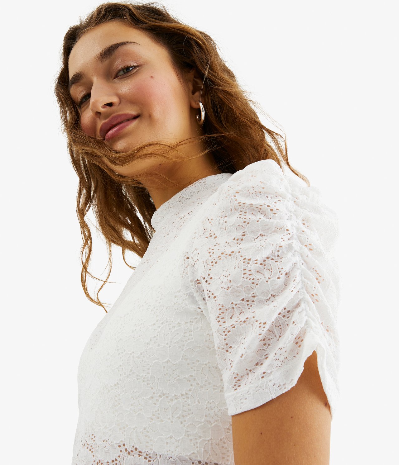 Top koronkowy - Offwhite - 4