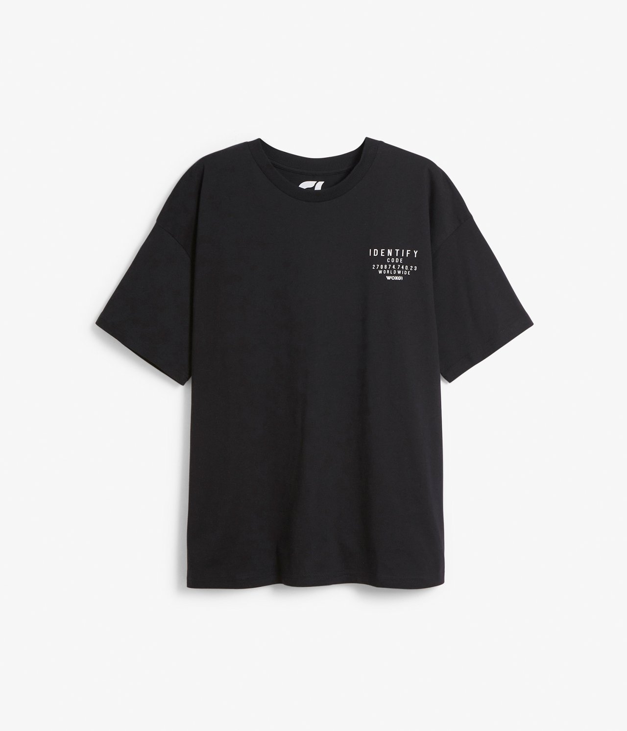 Oversized T-skjorte med trykk på ryggen - Svart - 7