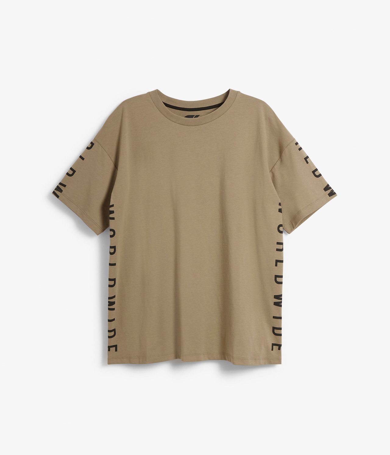 T-shirt med texttryck - Brun - 6