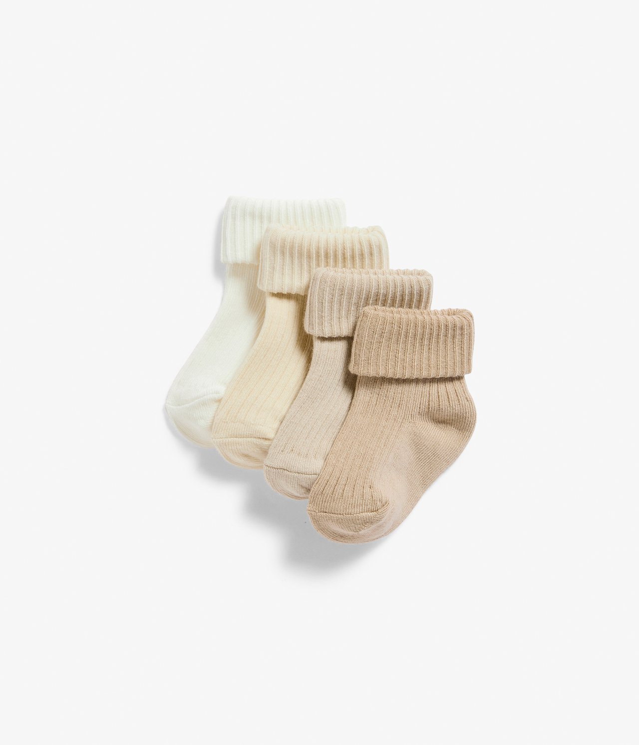 Babystrumpor 4-pack - Ljusbeige - 1