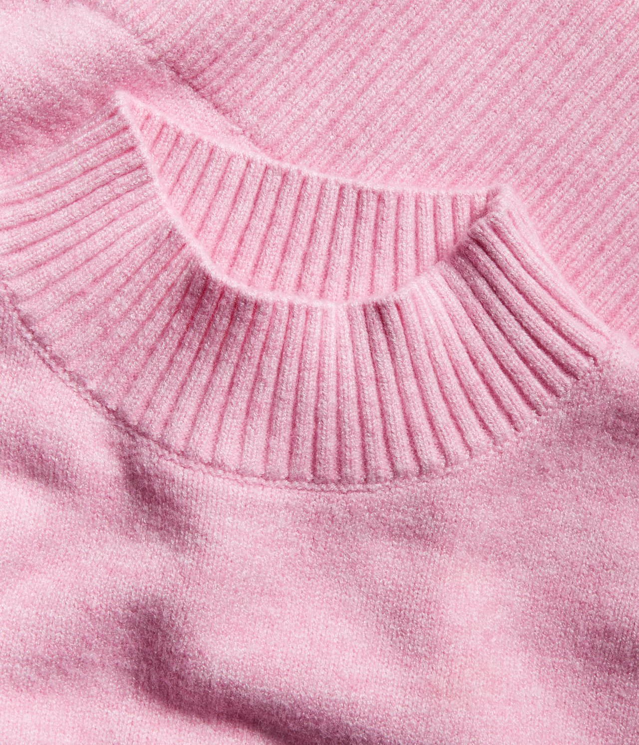 Dzianinowy sweter z golfem - Różowy - 5