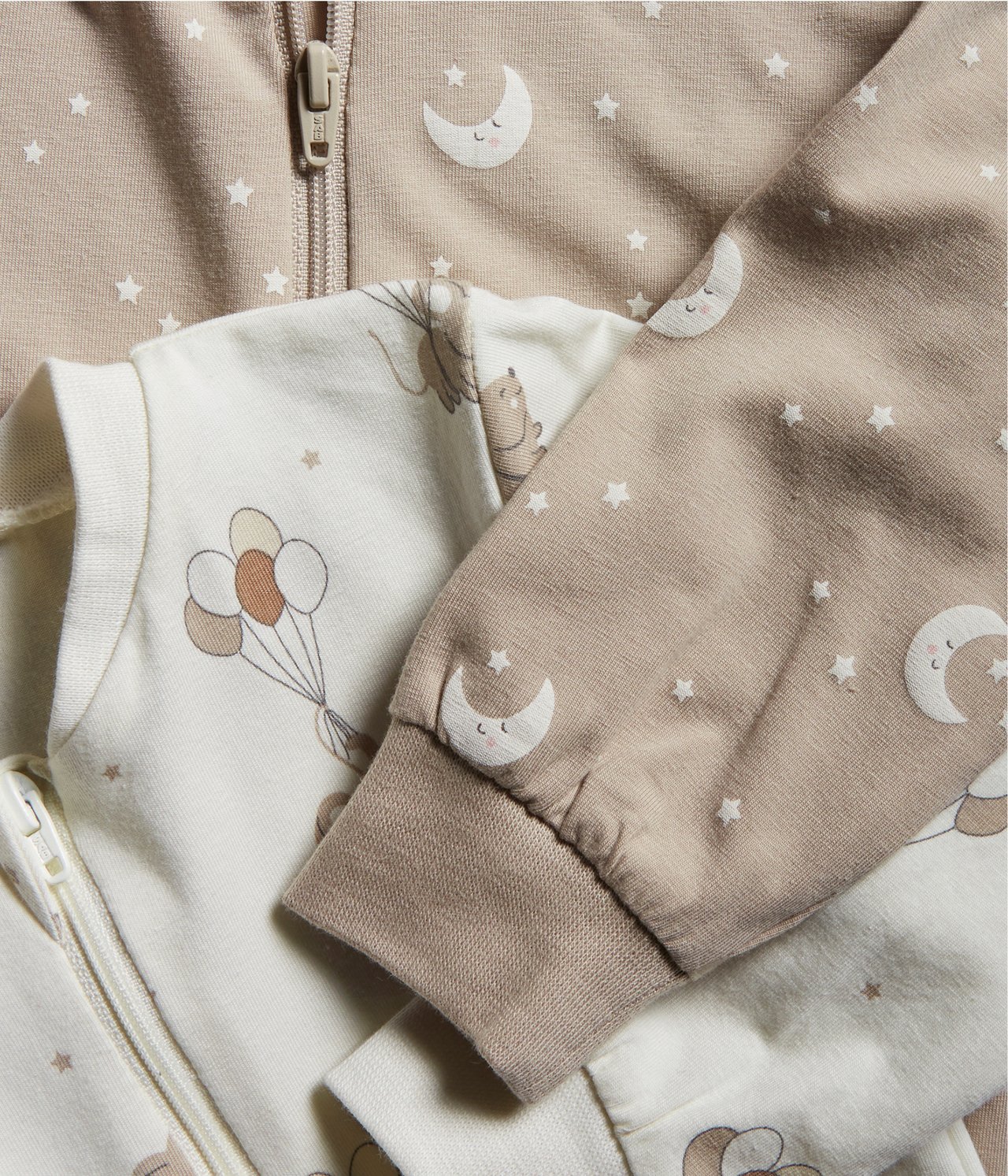 2 kpl kuviollisia vauvojen pyjamia Luonnonvalkoinen - null - 4