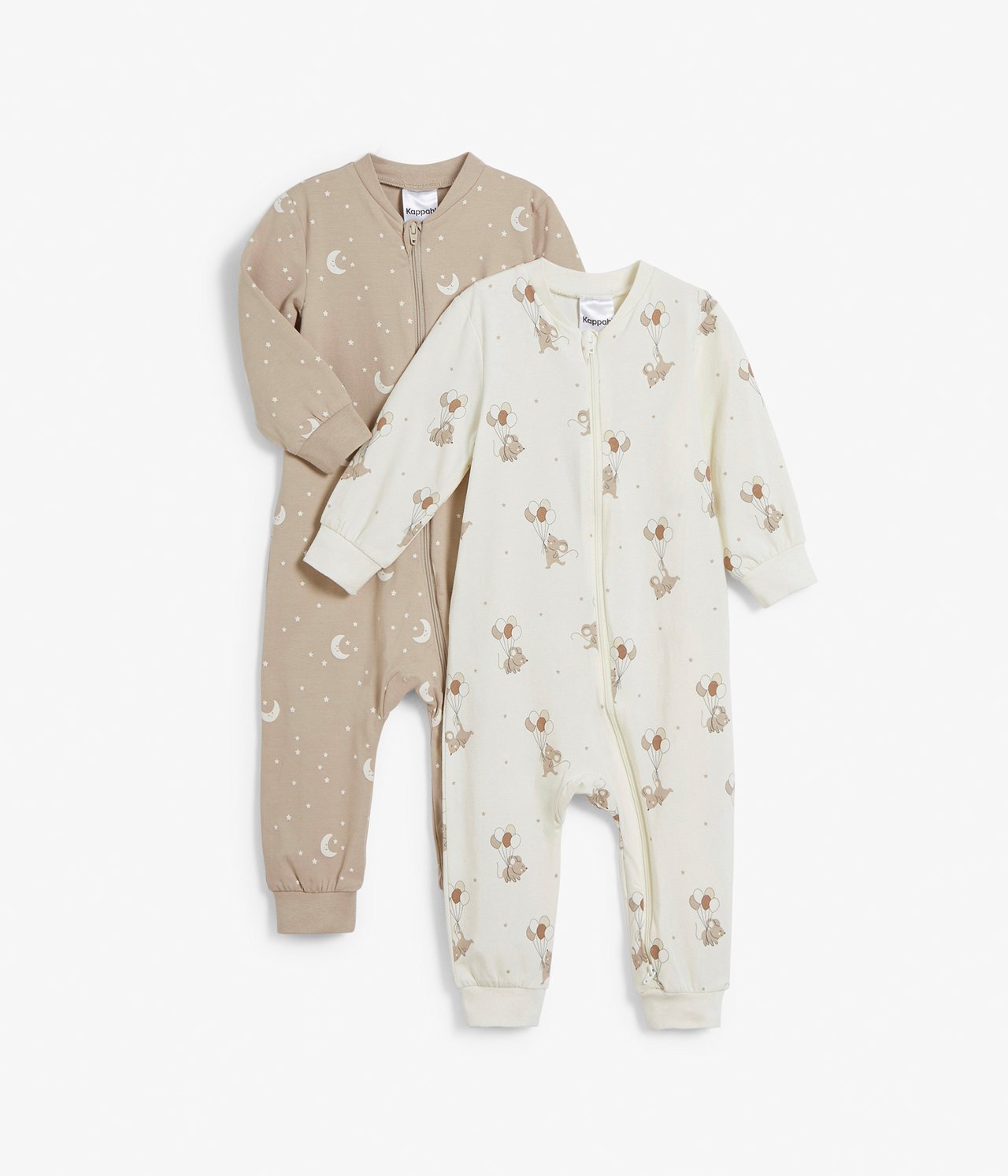 2 kpl kuviollisia vauvojen pyjamia Luonnonvalkoinen - null - 5
