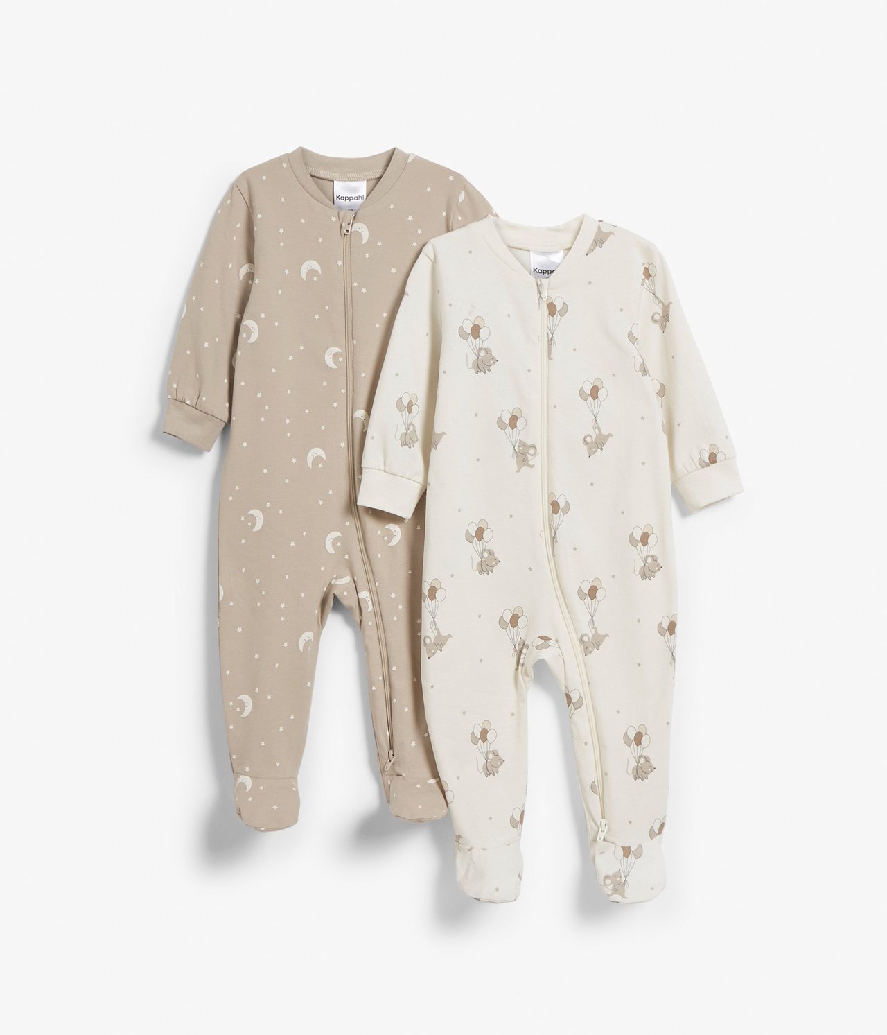 2 kpl kuviollisia vauvojen pyjamia Luonnonvalkoinen - null - 6