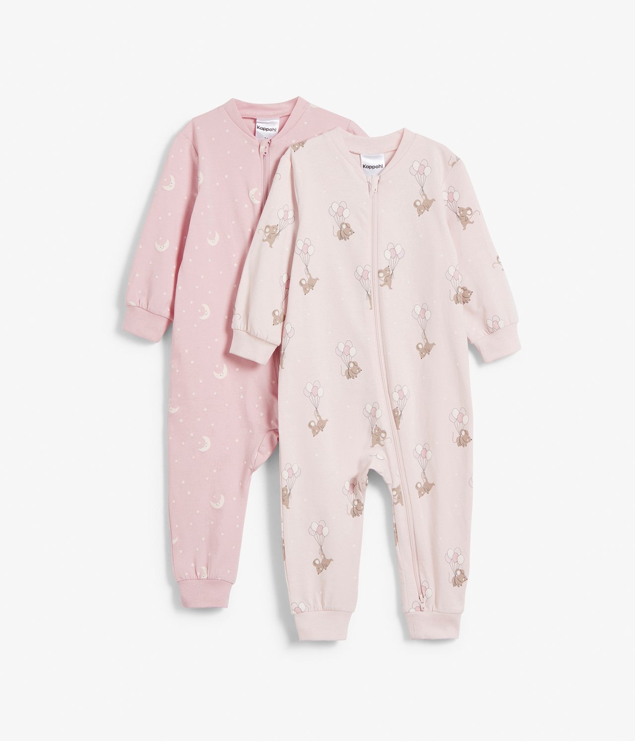 2 kpl kuviollisia vauvojen pyjamia - Pinkki - 4
