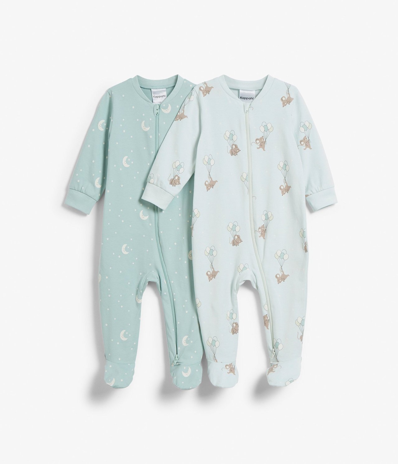 2 kpl kuviollisia vauvojen pyjamia Vaaleanvihreä - null - 5
