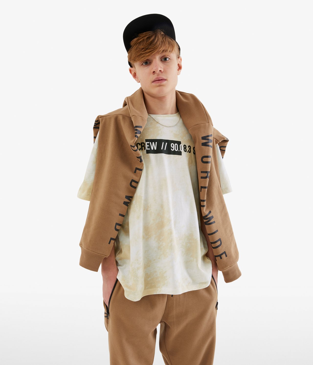 T-shirt med tryck - Offwhite - 2
