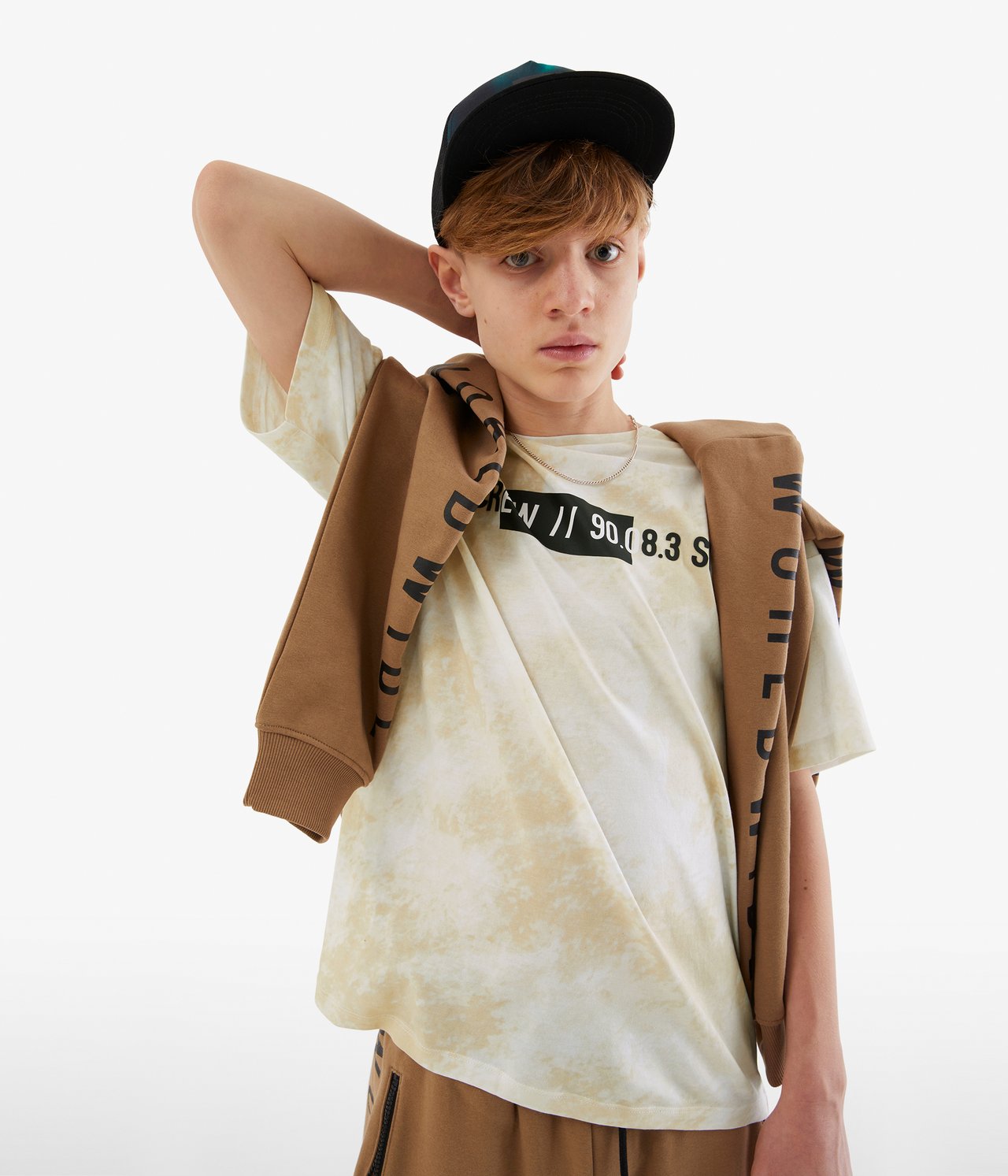 T-shirt med tryck - Offwhite - 1
