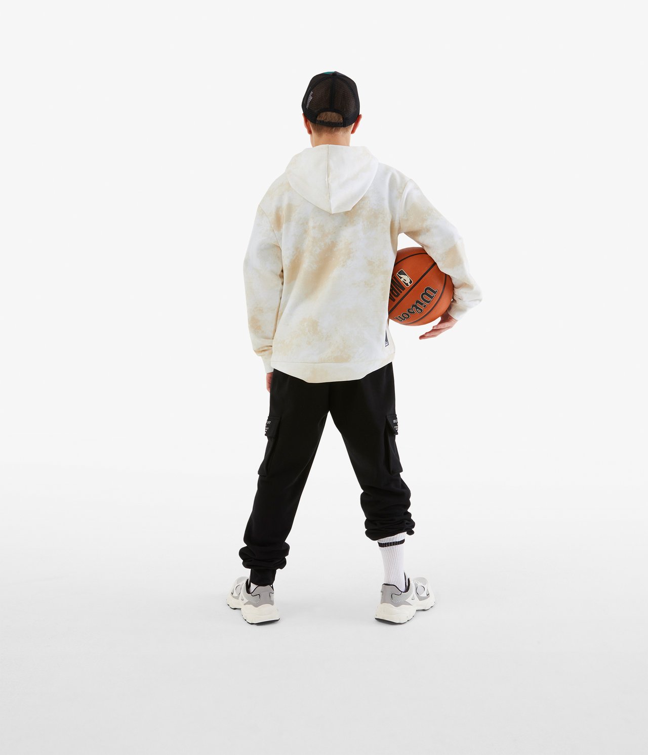 Hoodie med texttryck - Offwhite - 5