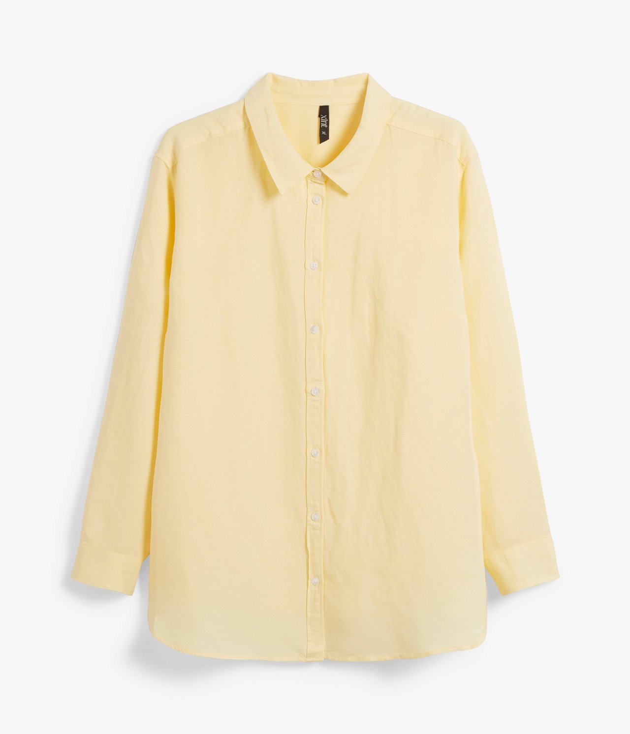 Koszula z mieszanki lnu - Żółty - 6