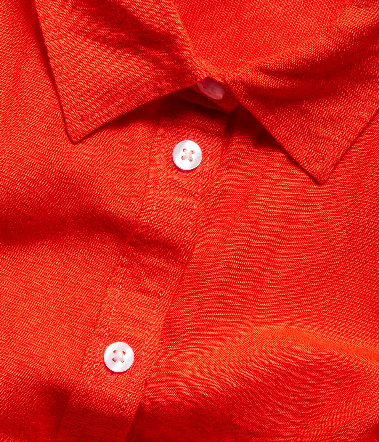 Skjorte i linblanding Rød - null - 4
