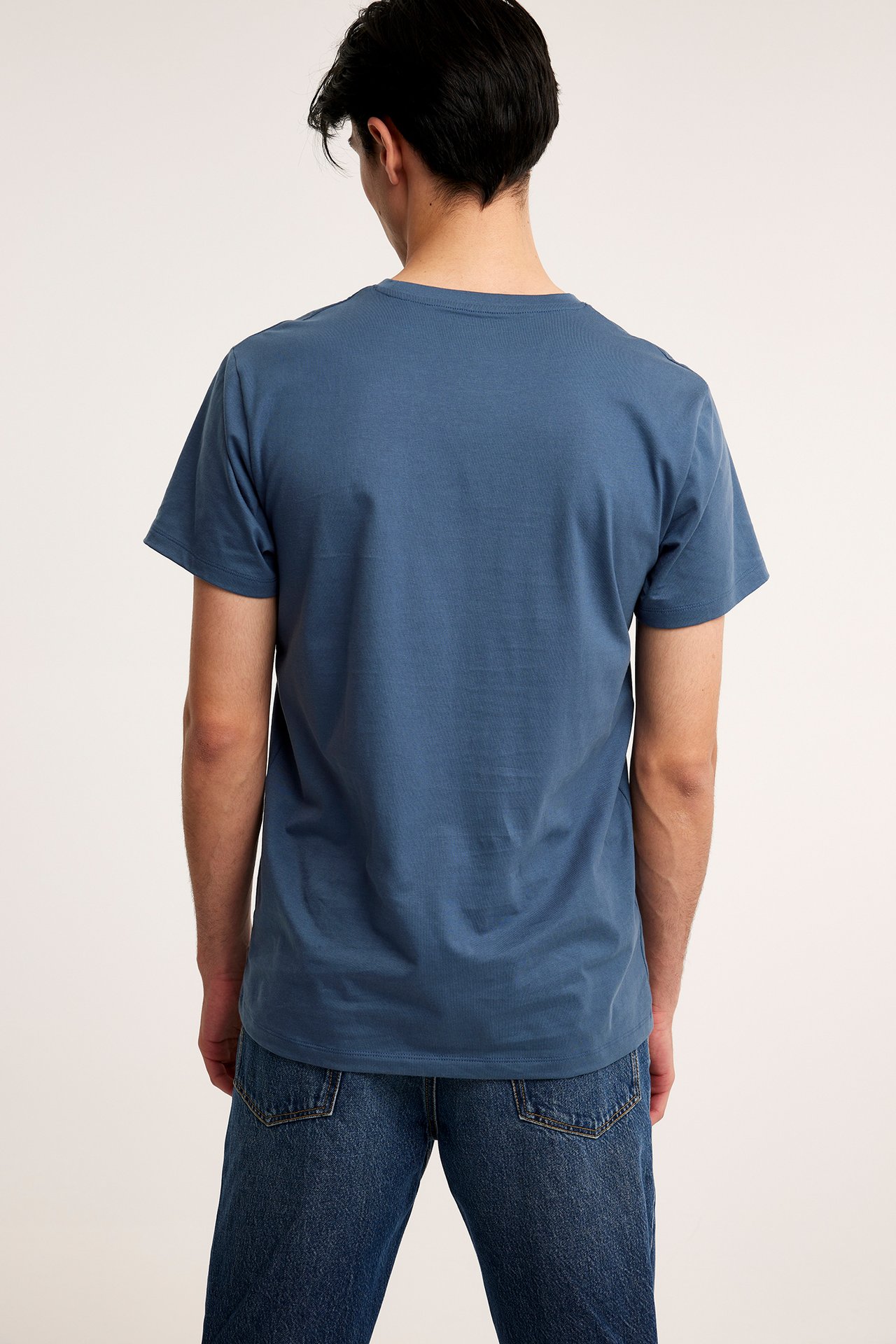 T-skjorte med rund hals Mørkeblå - null - 8