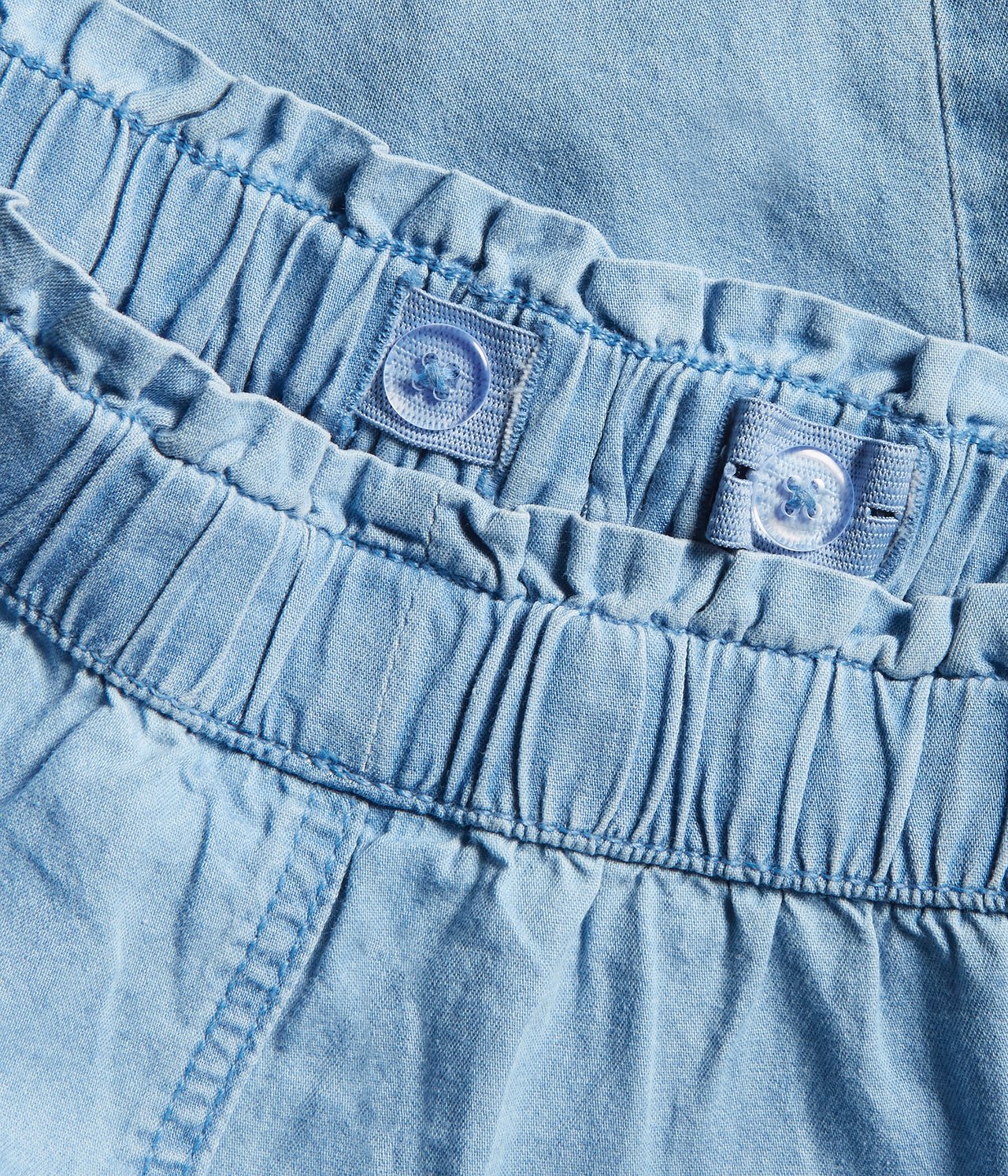 Jeans med volangdetaljer Ljus denim - null - 8