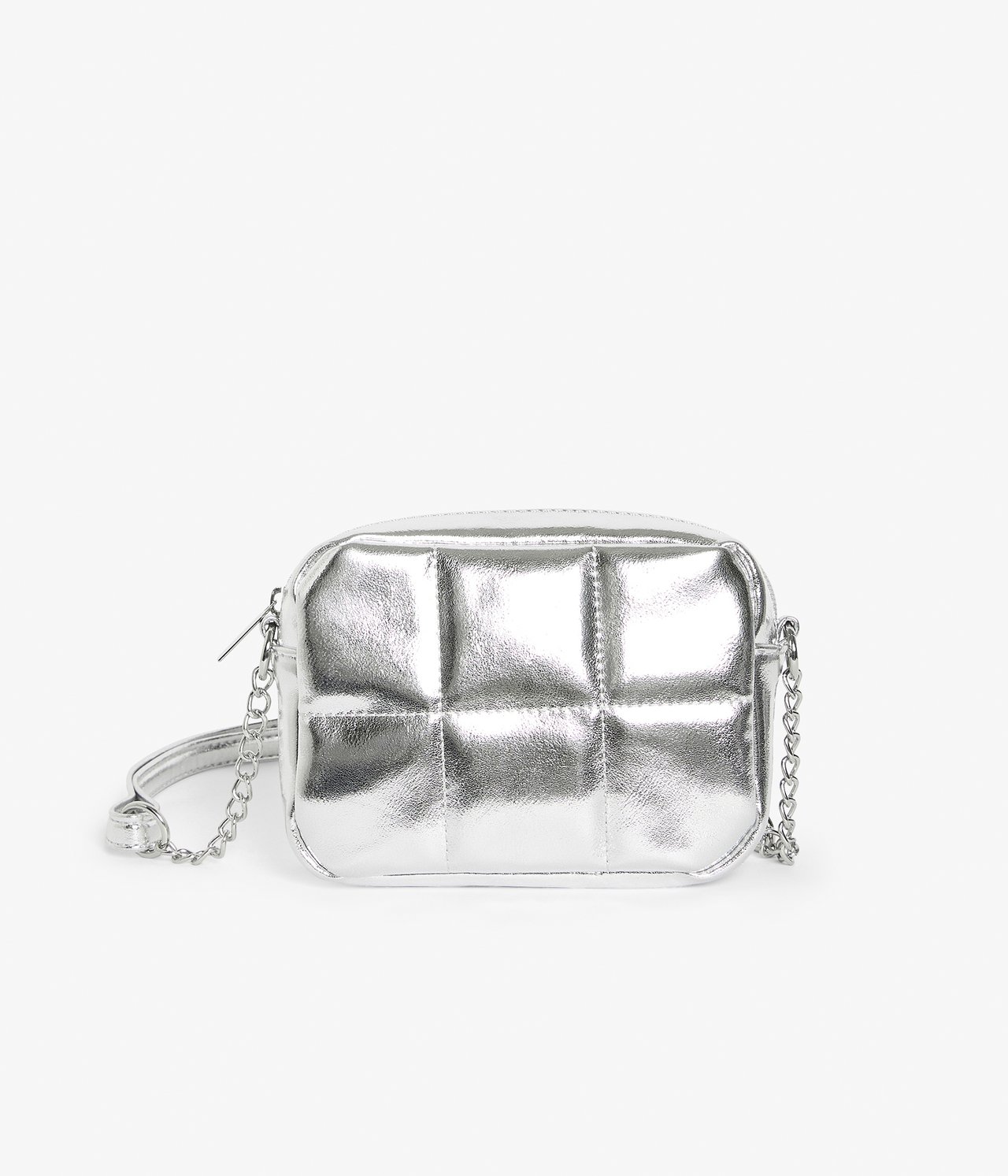 Silvrig axelremsväska - Silver - 1