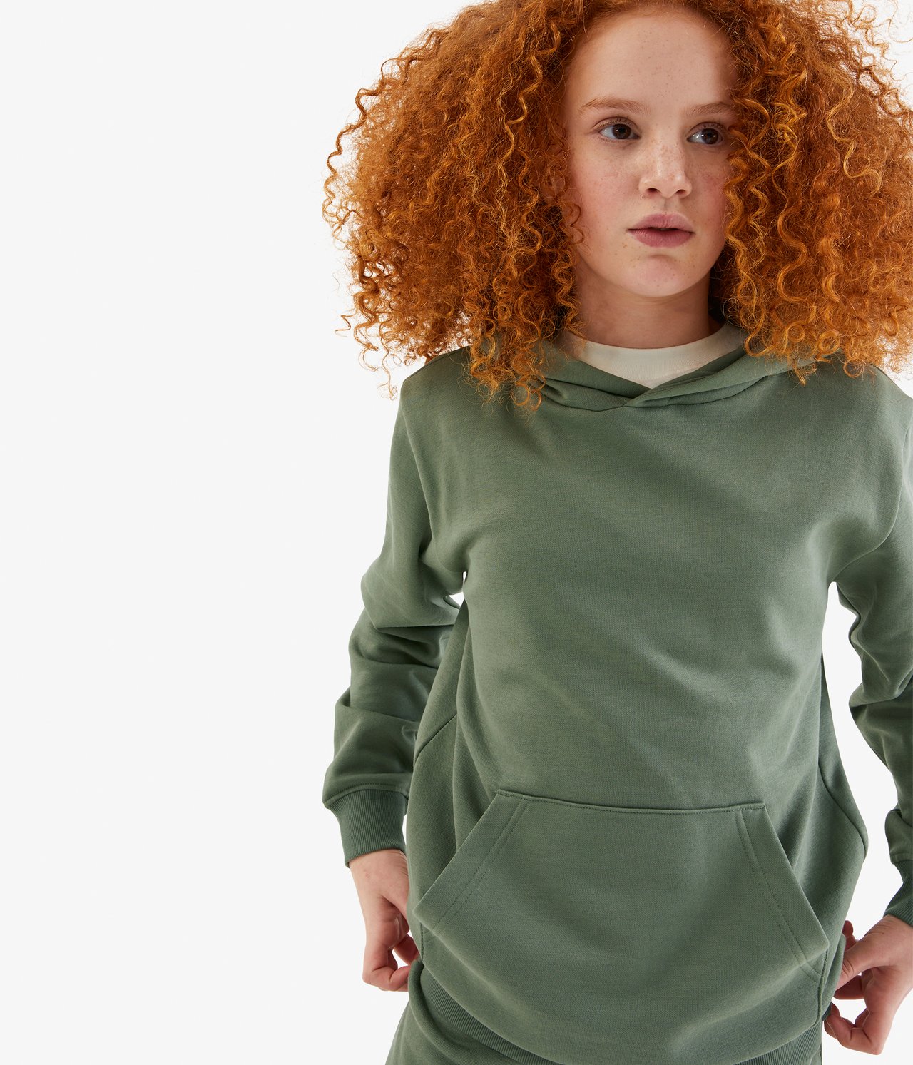 Bluza z kapturem - Zielony - 2