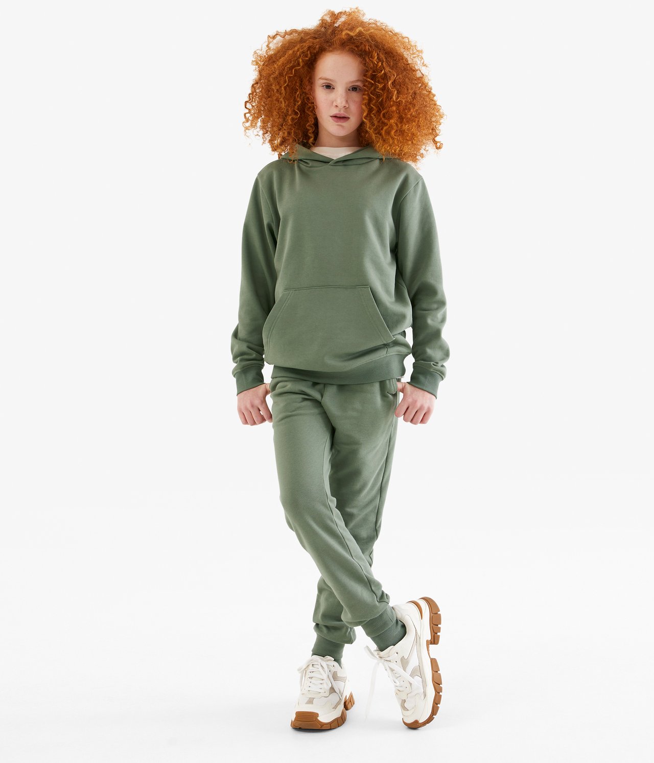 Bluza z kapturem - Zielony - 4