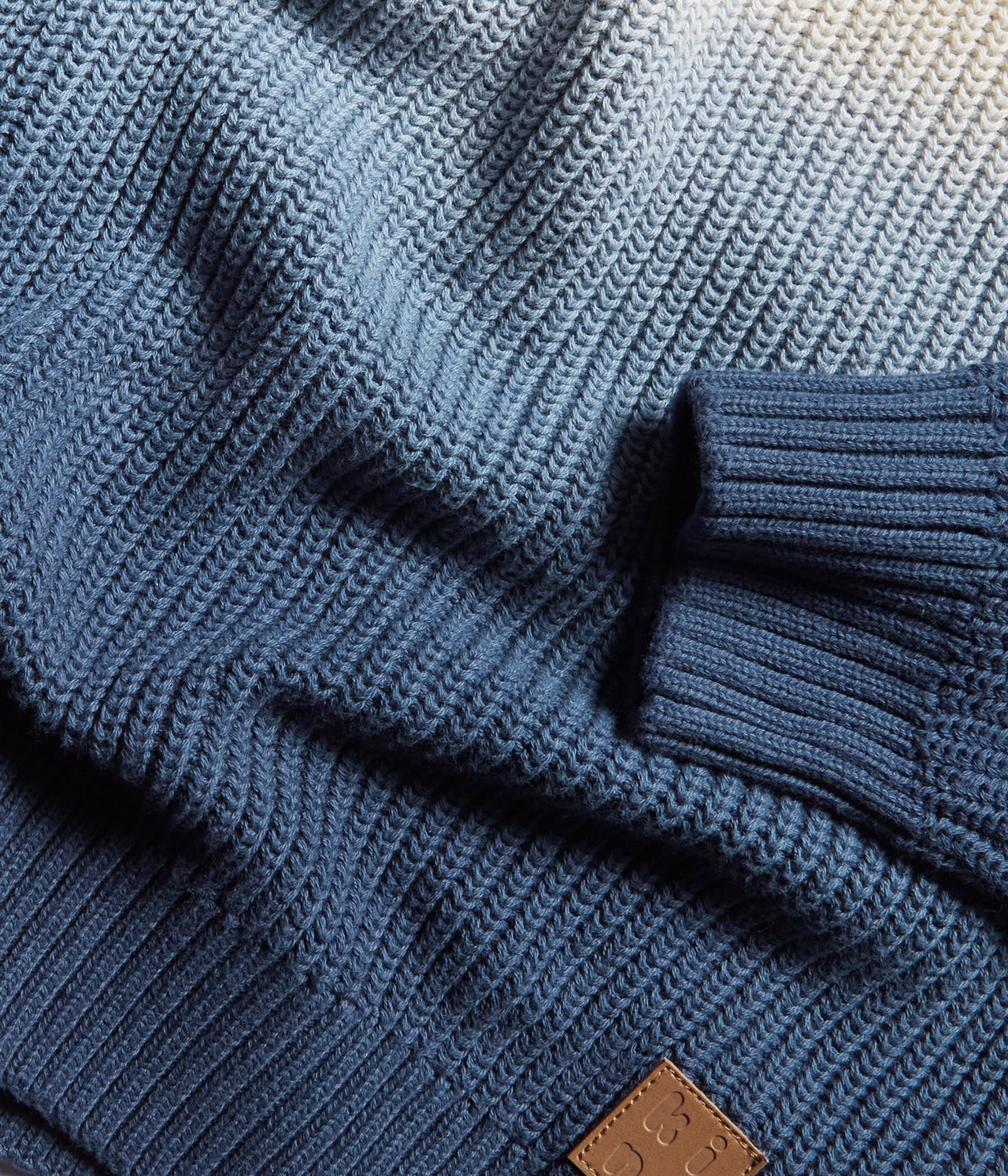 Dzianinowy sweter - Niebieski - 4