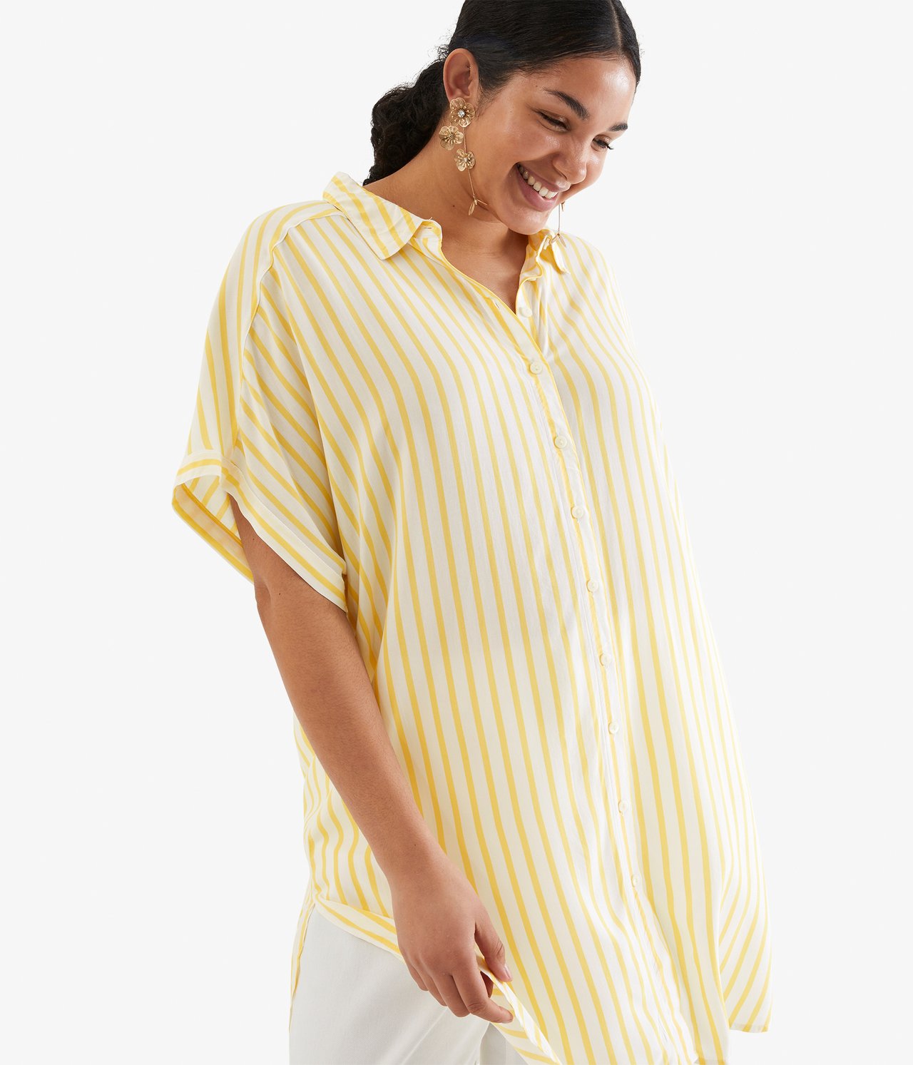 Długa koszula - Żółty - 2