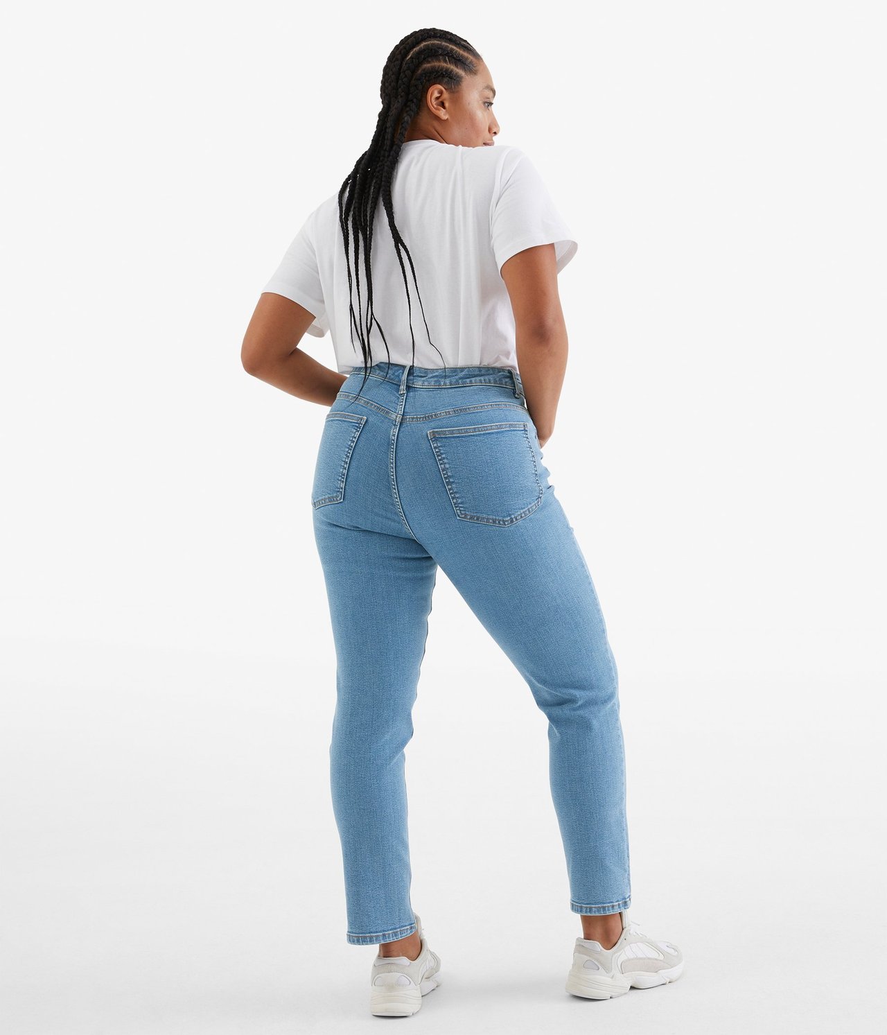 Slim Jeans High Waist Vaalea denimi - null - 4