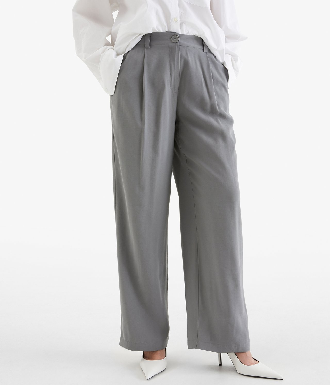 Eleganckie spodnie - Szary - 2
