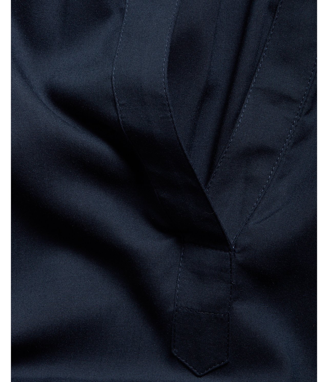 Bluzka z dekoltem w szpic - Ciemnoniebieski - 5