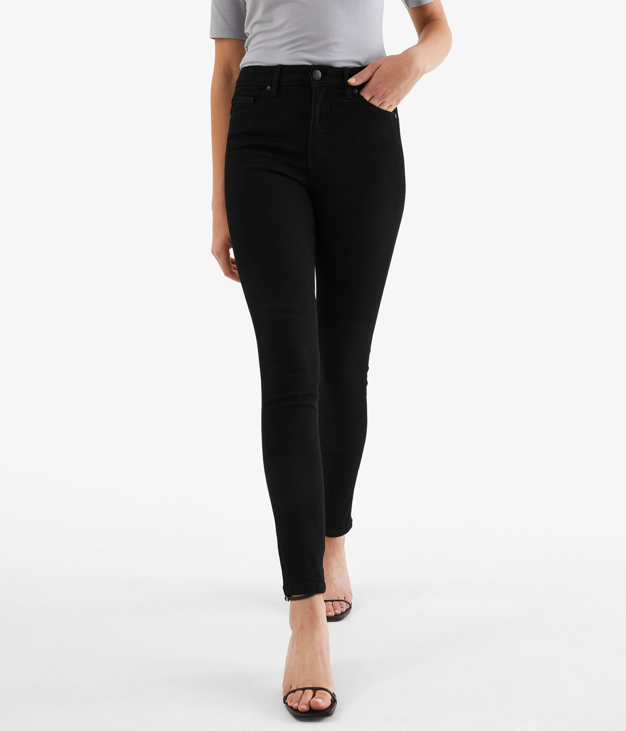 Embracing fit jeans High waist - Czarne - 2