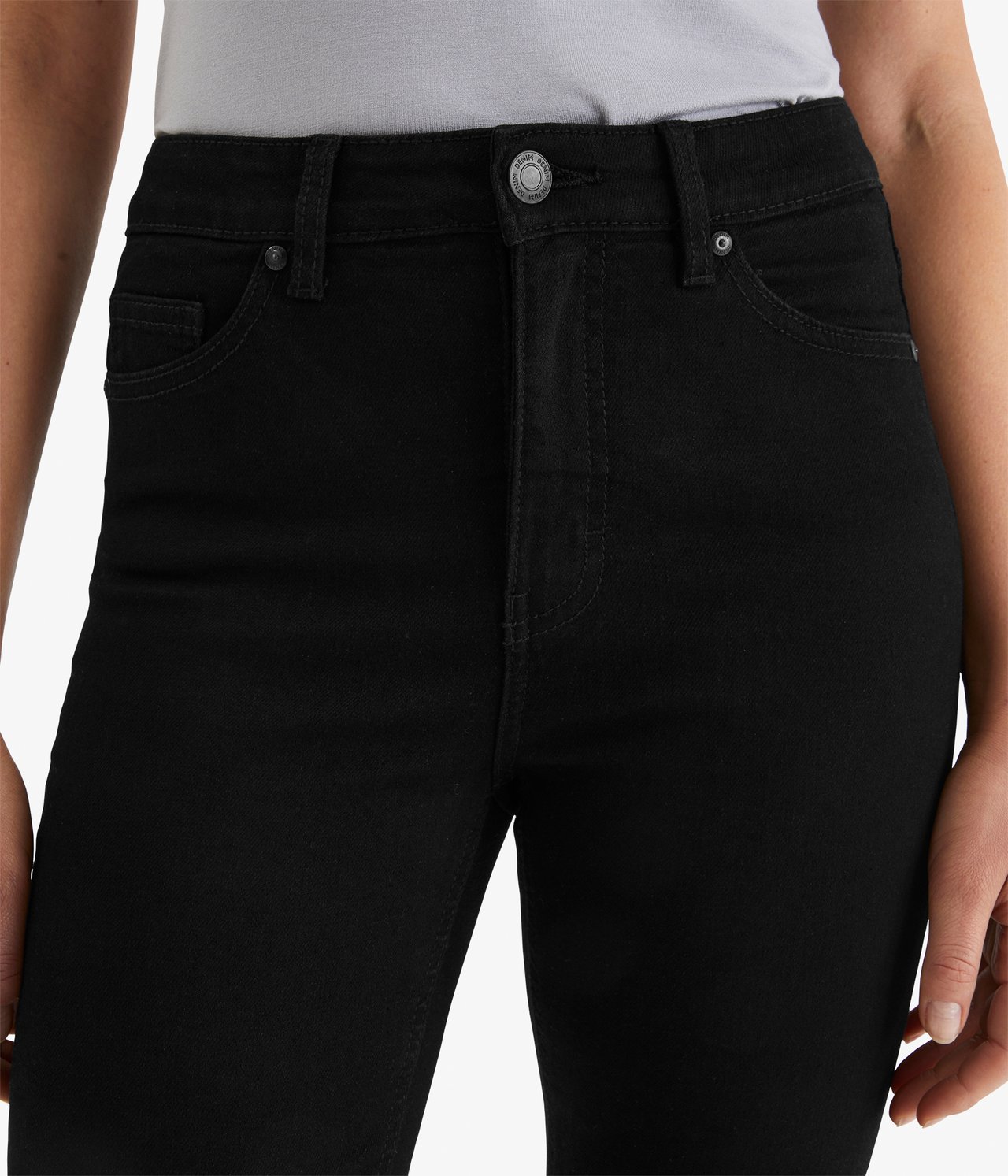Embracing fit jeans High waist Svart - null - 3