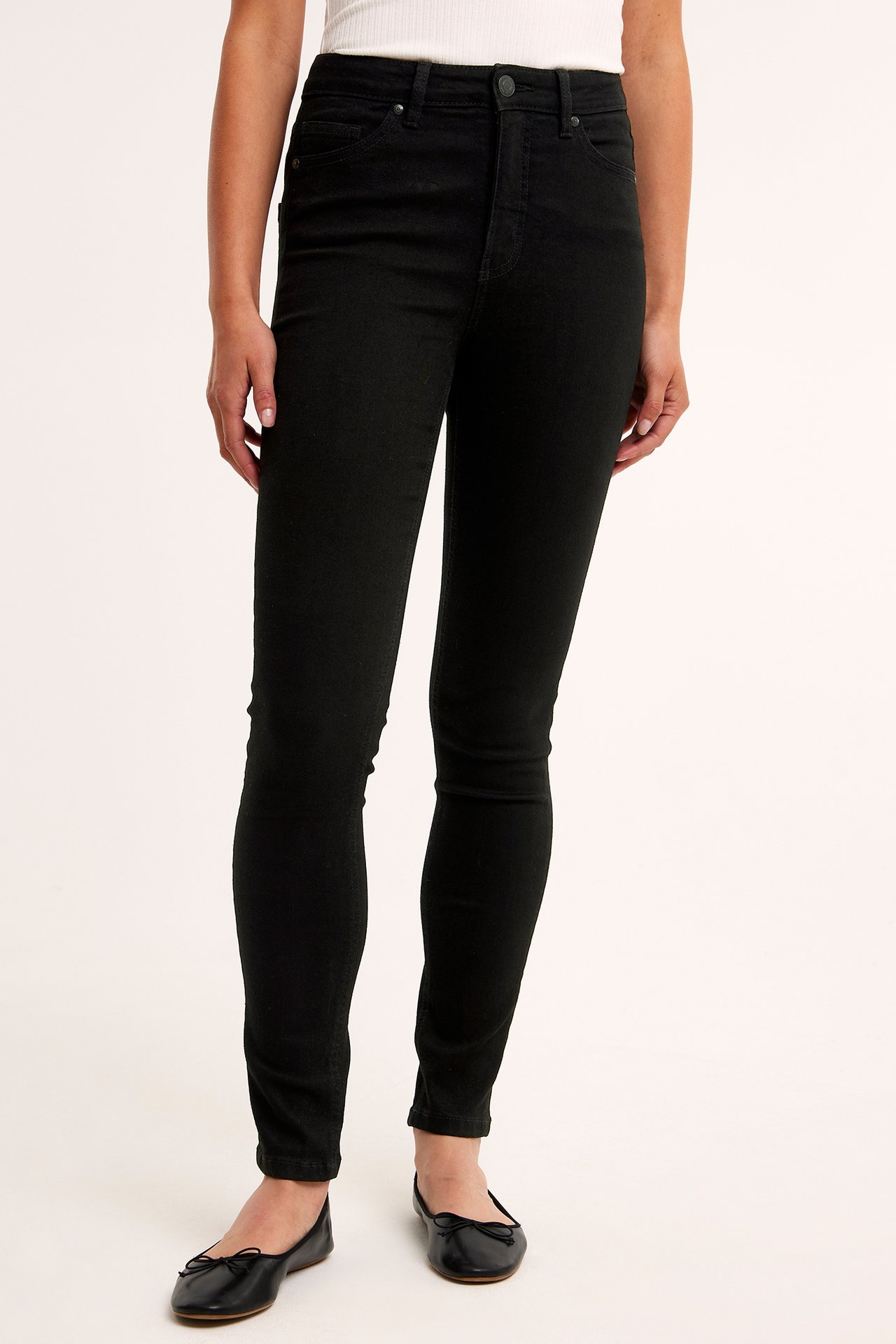Embracing fit jeans High waist - Czarne - 4