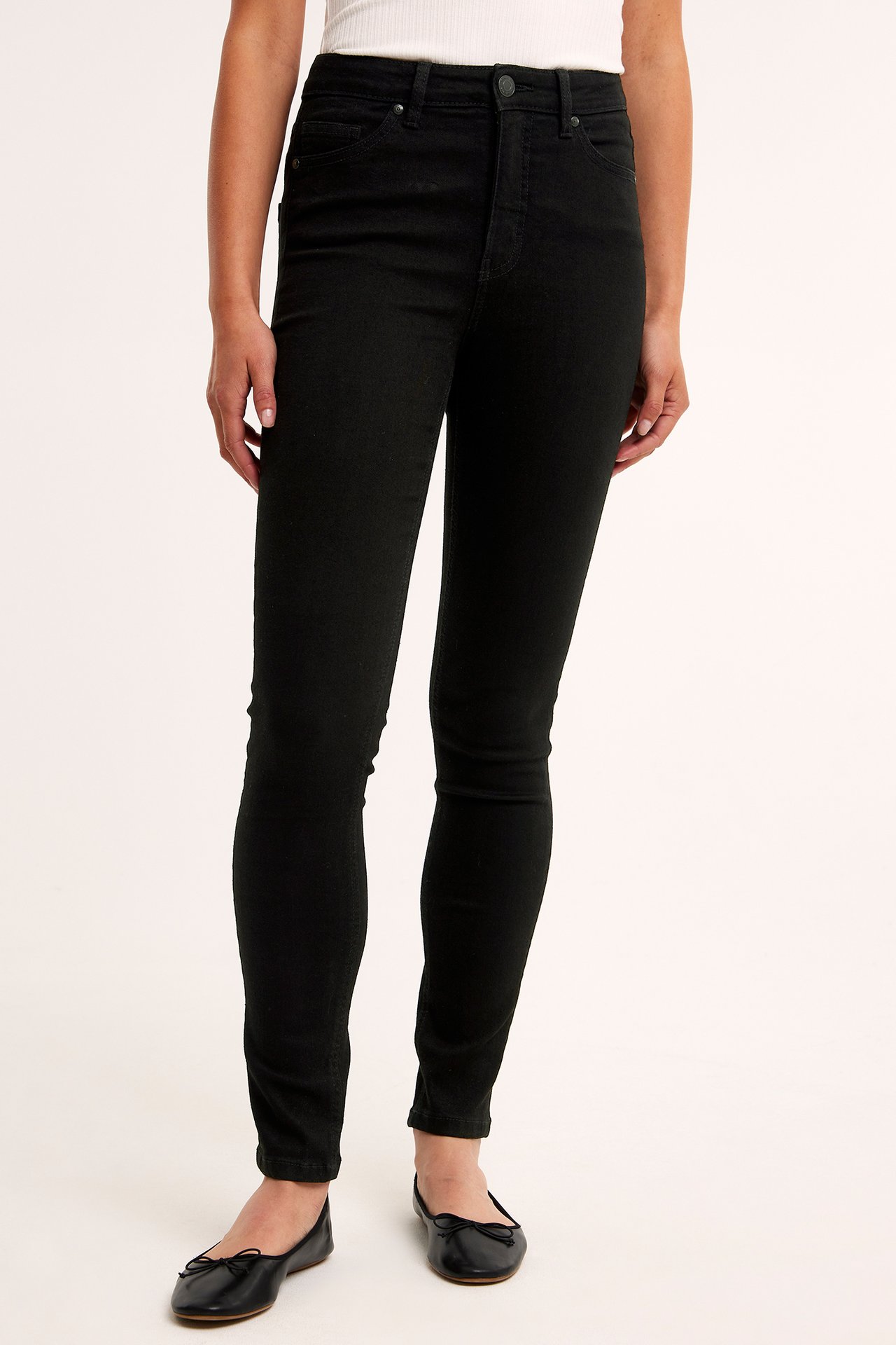 Embracing fit jeans High waist - Musta - 2