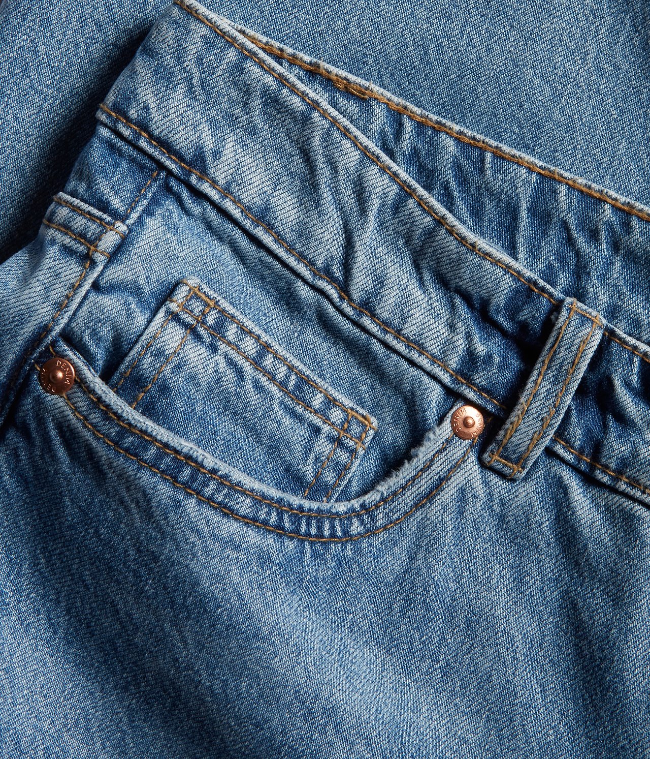 Cropped Straight Jeans Low Waist - Ljus denim - 5