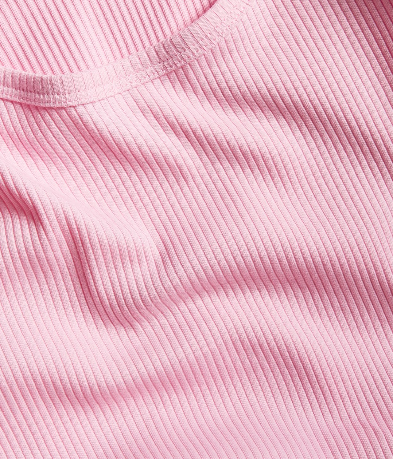 Prążkowany top - Różowy - 4