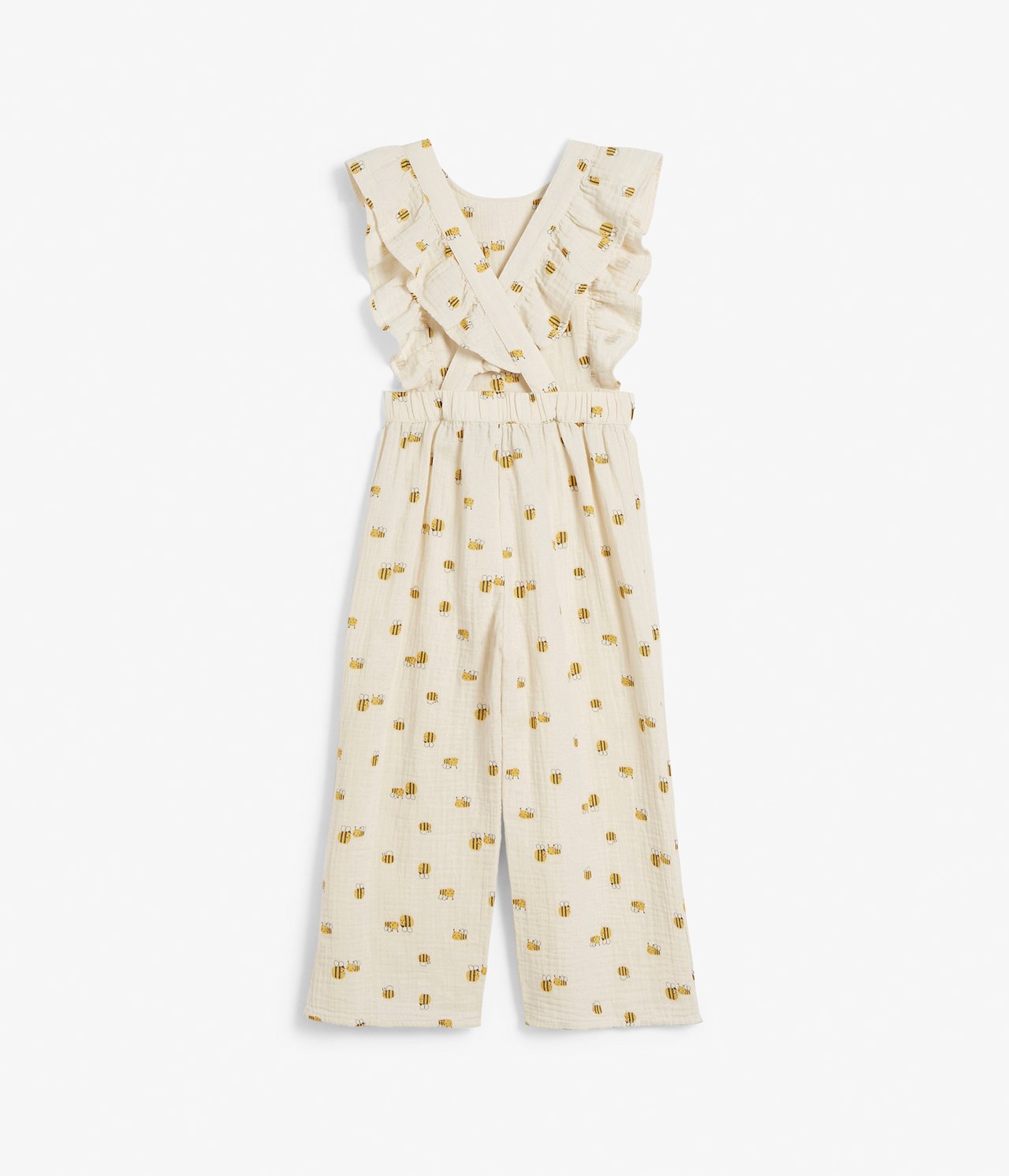 Mönstrad jumpsuit - Beige - 5