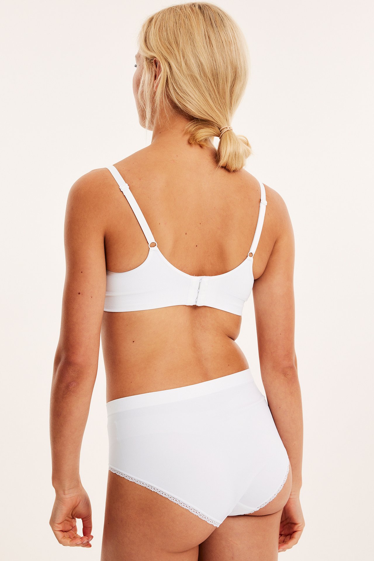 Bygellös bh seamless - Vit - 3