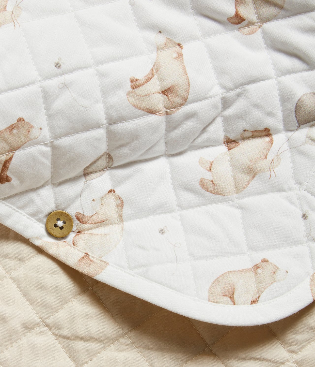 Quiltet stellematte - Offwhite - 1