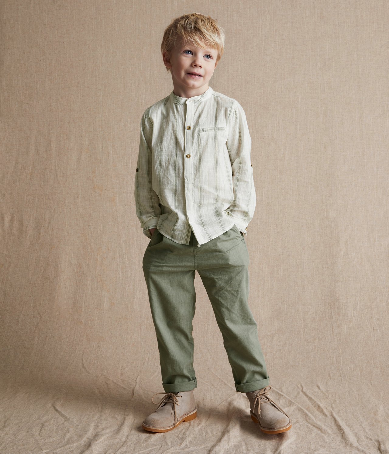 Randig skjorta - Offwhite - 2