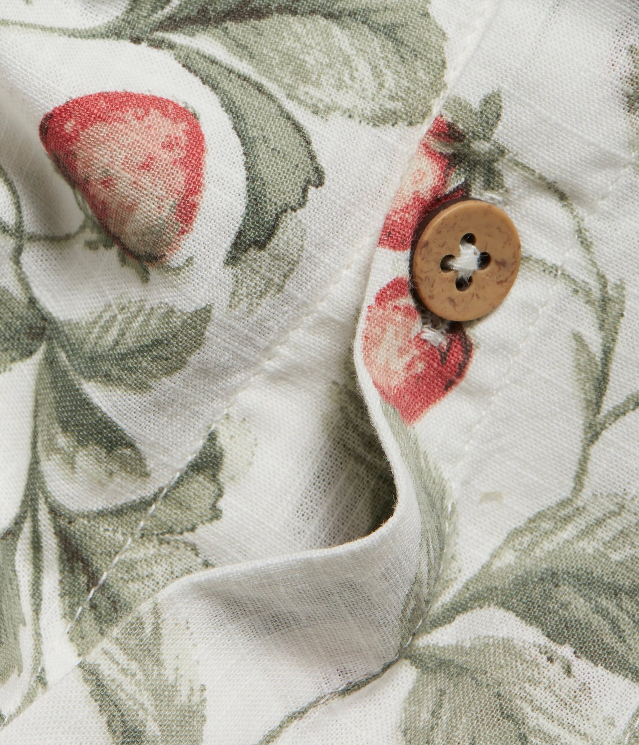 Blommig skjorta Vit - 80 - 1