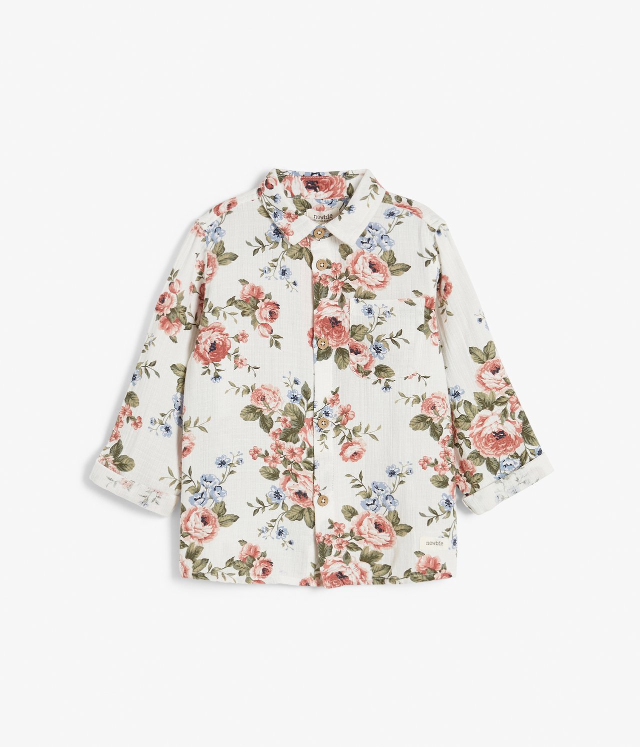 Koszula w kwiaty - Offwhite - 2