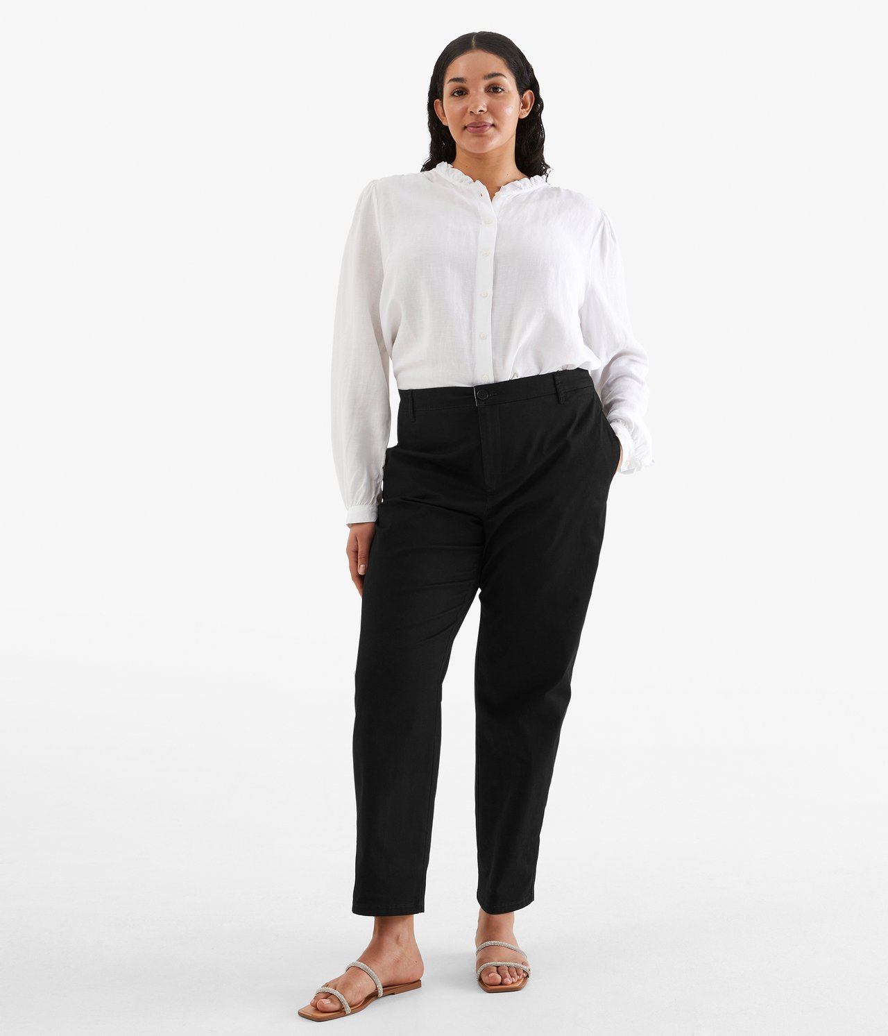 Spodnie typu chinos - Czarne - 1