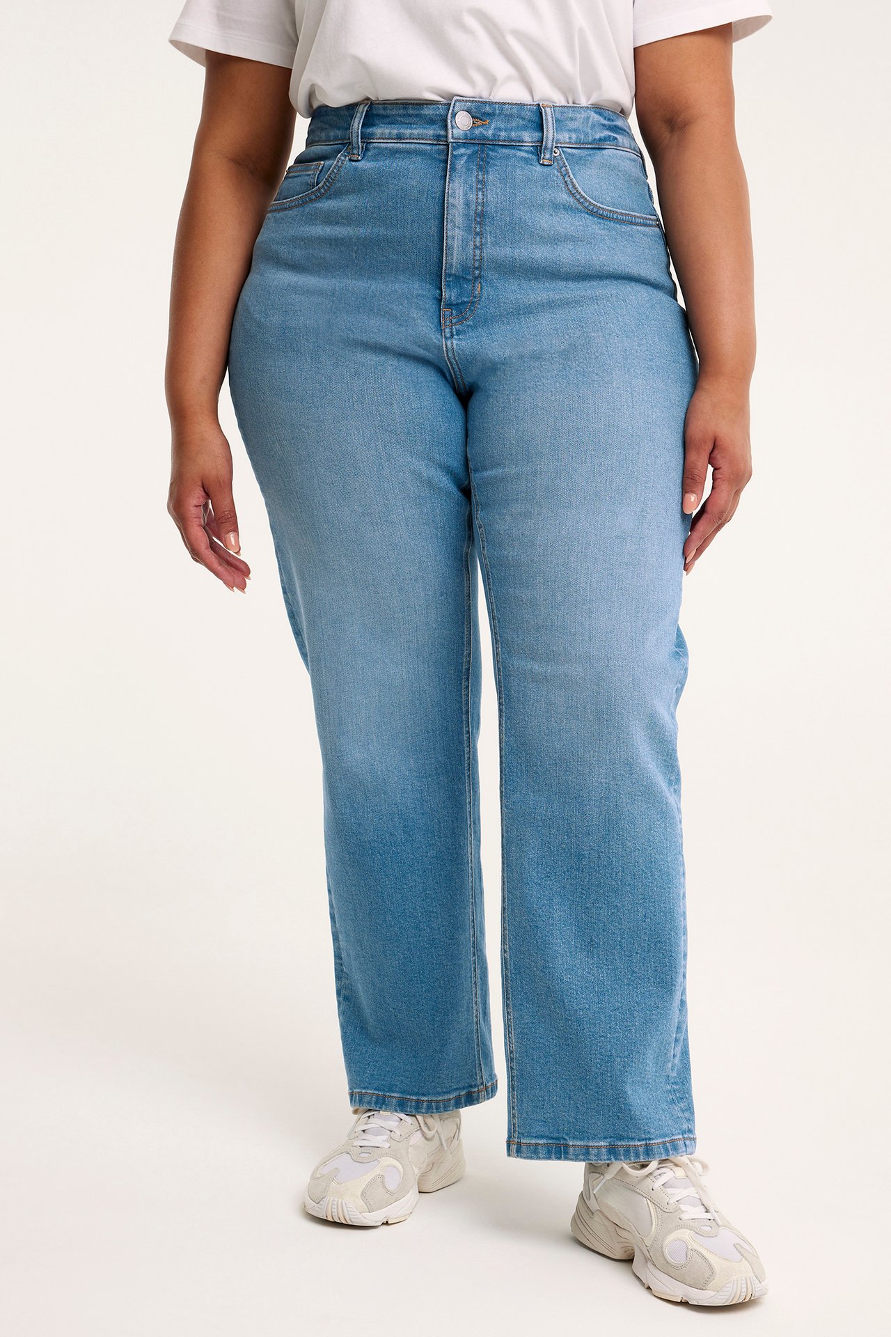 Ariel straght jeans Vaalea denimi - null - 1